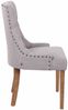 Esszimmerstuhl HILON - Stoff Grau 55x58x92 cm Hellbraun | Essstühle Esszimmerstühle Küchenstühle Wohnzimmerstühle Bild 3