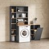 Livinity® Wäscheschrank Paolina, Anthrazit/Goldkraft Eiche, 68 x 88.2 cm, mit offenen Rega. (1-St) Bild 3