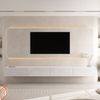 Planetmöbel TV Board 320 cm Weiß, TV Schrank mit 4 Klappen als Stauraum, Lowboard hängend oder stehend, Sideboard Wohnzimmer Bild 2