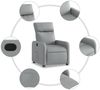 vidaXL Relaxsessel Hellgrau Stoff 374165 Bild 5