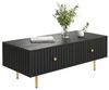 radelldar Couchtisch Wohnzimmertisch, Breite 110 cm (1 Tisch), Kaffeetisch, Sofatisch mit 2 Schubladen und Metallfüßen Bild 4