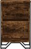 vidaXL Bücherregal Räuchereiche 50x31x74,5 cm Holzwerkstoff 848601 Bild 4