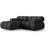 Micadoni Modulares Ecksofa Bellis 3-Sitzer Links 3D-Stoff Sonic Espresso Bild 2