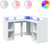 vidaXL LED-Schreibtisch Weiß 130x130x91 cm Holzwerkstoff 3309447 Bild 2