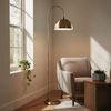 Bamyum Stehlampe Moderne Stehlampe aus Metall mit E27, verstellbarer Lampenschirm, ohne Leuchtmittel, E27, verstellbarer Lampenschirm, Stehluchte mit Ablage Bild 3