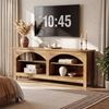 Tribesigns TV-Schrank für Fernseher bis zu 70 Zoll, Entertainment-Center im Landhausstil verstellbare Regalböden, offene Ablagefächer mit Bogen Bild 4