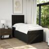 vidaXL Boxspringbett mit Matratze Schwarz 90x190 cm Stoff 3292659 Bild 4