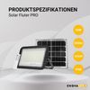 ENOVALITE LED Solarleuchte Solarstrahler PRO, LED-Fluter, 6 W PV, 800 lm, 6500K, IP65, LED fest integriert, Tageslichtweiß, kaltweiß, steuerbar mit Fernbedienung, Solarfluter mit Akku Bild 2