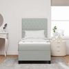 vidaXL Boxspringbett mit Matratze Hellgrau 100 x 200 cm Samt 3339746 Bild 3