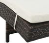 vidaXL Sonnenliege mit Rollen und Auflage Poly Rattan Braun 44453 Bild 5