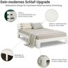 Homestyle4u Futonbett, massives Kiefernholz, Weiß, 120x200 cm Bild 4