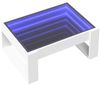 Couchtisch, Sofatisch mit Infinity-LED Weiß 70x53x30 cm Bild 3