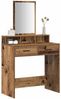 vidaXL Schminktisch mit Regal Altholz 79 x 41 x 140 cm Holzwerkstoff 865143 Bild 3