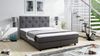 'Glenn 2 Chester' Boxspringbett mit Bonellfederkern-Matratze und Topper, Stoff grau, 140x200 cm Bild 2
