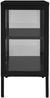 vidaXL Sideboard Schwarz 70 x 35 x 70 cm Stahl und Glas [336064] Bild 4