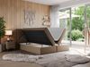 Boxspringbett, Polsterbett mit Multipocket-Matratzen und Topper, dekorativem Kopfteil, zwei Bettkästen - NEOMI - 120 x 200 cm - Braun Kunstleder - H4 Bild 2