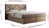 Boxspringbett, Polsterbett mit Multipocket-Matratzen und Topper, dekorativem Kopfteil, zwei Bettkästen - NEOMI - 120 x 200 cm - Braun Kunstleder - H4 Bild 5