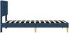 vidaXL Bettrahmen mit Kopfteil Blau 90 x 200 cm Stoff 42027772 Bild 5