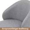 Esszimmerstühle 2er Set ERIK - Stoffbezug, Eichenholz Beine| Gepolsterte Sitzfläche | Skandinavisch Minimalistisch, Stühle Esszimmer | Hellgrau Bild 3