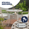 CASARIA® Polyrattan Balkontisch Beistelltisch Rund Ø 80cm Grau Beige Bild 4