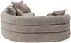 Vente-unique - LAPIOTA Sofa Stoff Schokoladenbraun - B 200 cm x H 73 cm x L 290 cm Bild 3