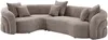 Vente-unique - LAPIOTA Sofa Stoff Schokoladenbraun - B 200 cm x H 73 cm x L 290 cm Bild 2