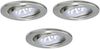 Nice Price Basic Einbauleuchten Set schwenkbar LED 3x0,8W 230V 51mm Eisen gebürstet/Metall3141 Bild 4