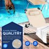 tillvex® Sonnenliege mit Dach und Kopfkissen Beige - Basic Polsterung | Gartenliege Liegestuhl klappbar | Strandliege mit verstellbarer Rückenlehne, Tragegriff, gepolsterte Liegefläche | Aluminium Liege Bild 4