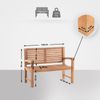 Gartenbank Teakbank DAGAD - Holz Teak 120x59x92 cm | Holzbank 120 Cm Gartenbank Sitzbank Mit Lehne Wetterfest Bank Garten Terrasse Bild 2