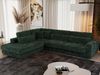 Freistehendes Ecksofa mit lose Kissen, L-form - SAVONA - links - Grün Cord Bild 3