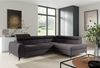 Ecksofa Schlafsofa Sofa TORONTO Stoff Element Schwarz Ottomane Rechts Bild 5