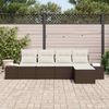 vidaXL Sofa Set mit Kissen 5 pcs Braun Poly Rattan 3347018 Bild 3