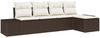vidaXL Sofa Set mit Kissen 5 pcs Braun Poly Rattan 3347018 Bild 2