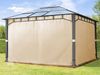 Gartenpavillon 4x4 m Polycarbonat Dach ca. 8 mm Pavillon 4 Seitenteile Partyzelt champagner ca. 9x9 cm Profil Bild 3