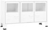 vidaXL Industrial Sideboard Weiß 105x35x62 cm Metall und Glas 339609 Bild 2
