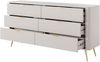 AX LIVING Kommode beige mit Schubladen Vespasia 163 6S - 163,2cm breit Bild 5