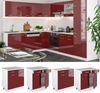 Küchenunterschrank R-Line Rot Hochglanz 80 cm , AP Eiche Vicco Bild 2