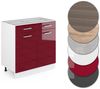Küchenunterschrank R-Line Rot Hochglanz 80 cm , AP Eiche Vicco Bild 5