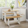 HTI-Living Eckbank Eckbankgruppe Marija (Set, 3-St, 1 Esstisch, 1 Eckbank mit Rücklehne, 1 Sitzbank), Esstisch Eck- und Sitzbank Landhausstil Bild 2