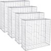 SONGMICS Gabionenkörbe, verzinkt, Metall silber, 100 x 90 x 30 cm, 4 Stück Bild 1