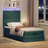 vidaXL Ottoman-Bett mit Matratzen & LEDs Dunkelgrün 100x200 cm Samt 3314231 Bild 3