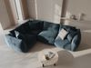 Micadoni Ecksofa Chris 4-Sitzer Links Samt Pastellblau Bild 4