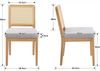 WAHSON OFFICE CHAIRS Esszimmerstuhl 2/4er Set Chenille/Leinen-Esszimmerstühle mit Rattan-Rückenlehne (2 St) Bild 3