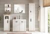 Badezimmer Hängeregal Rovola in Pinie weiß Landhaus 40 x 62 cm Bild 5