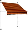 vidaXL Einziehbare Markise Handbetrieben 150 cm Orange und Braun 145835 Bild 2