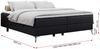 Boxspringbett - Doppelbett mit Multipocket-Matratze - LESS -200x200 - Schwarz Kunstleder - H4 Bild 5
