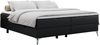 Boxspringbett - Doppelbett mit Multipocket-Matratze - LESS -200x200 - Schwarz Kunstleder - H4 Bild 3