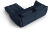 Micadoni Ecksofa Bloom 3-Sitzer Strukturierter Stoff Dunkelblau Bild 3