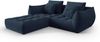 Micadoni Ecksofa Bloom 3-Sitzer Strukturierter Stoff Dunkelblau Bild 2