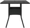 vidaXL Gartentisch mit Glasplatte Schwarz 80x80x75 cm Poly Rattan 365521 Bild 4